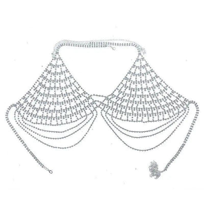 Rhinestone-Embellished Body Jewelry-Silver-4