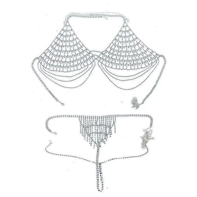 Rhinestone-Embellished Body Jewelry-Silver-5