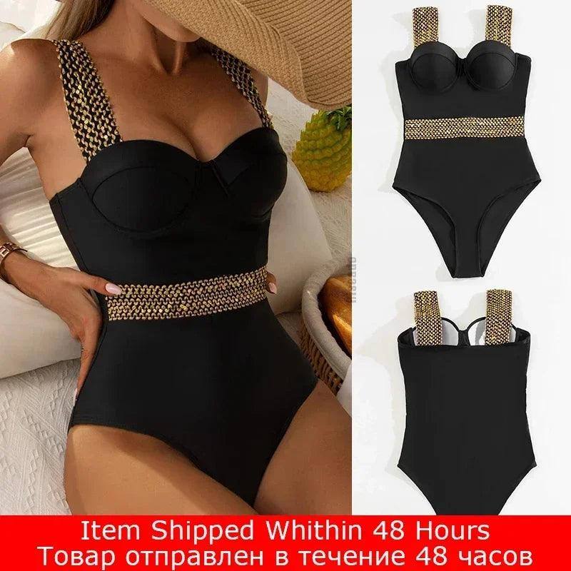 Riseado Sexy Push Up Swimsuit One Piece Swimwear Women 2023-B8058-6