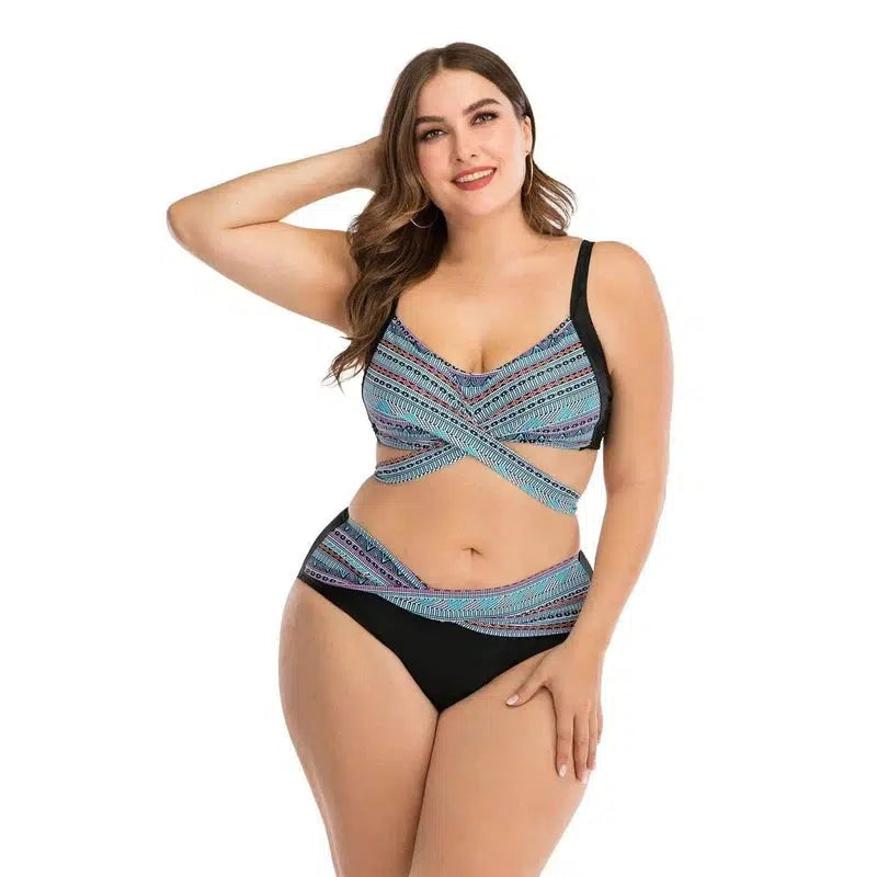 Stylish Big Cup Swimwear for Ultimate Support-A8827-5