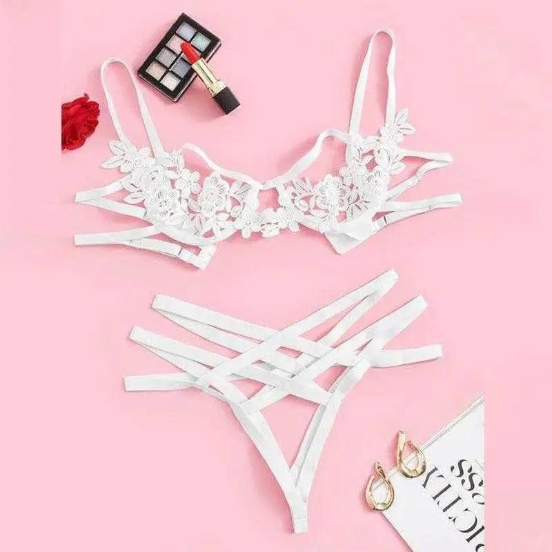 lingerie three-point suit-White-3