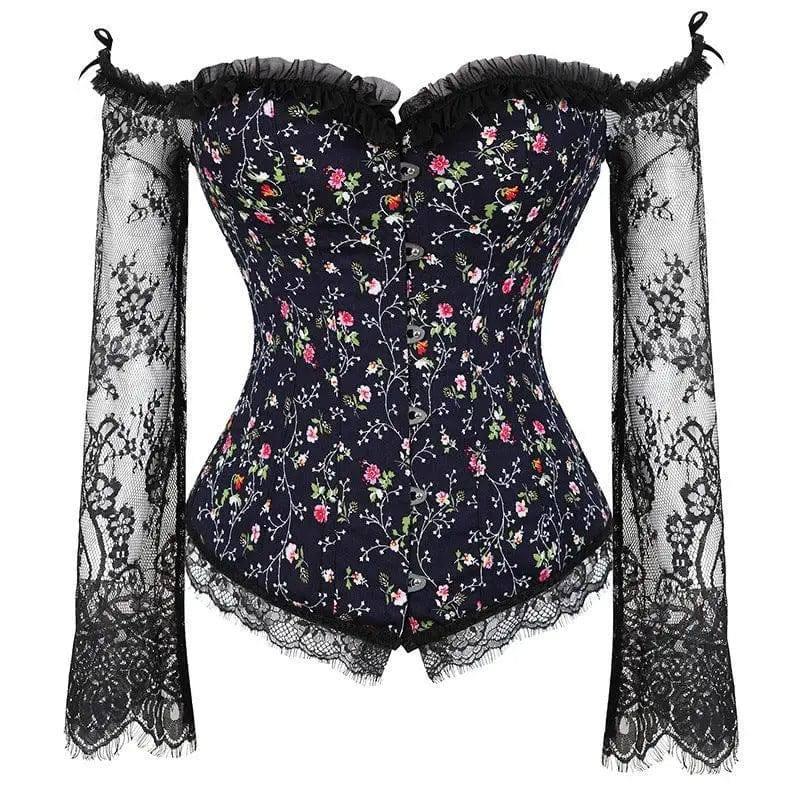 Lingerie Women Corset Bustier Top Overbust-F-6