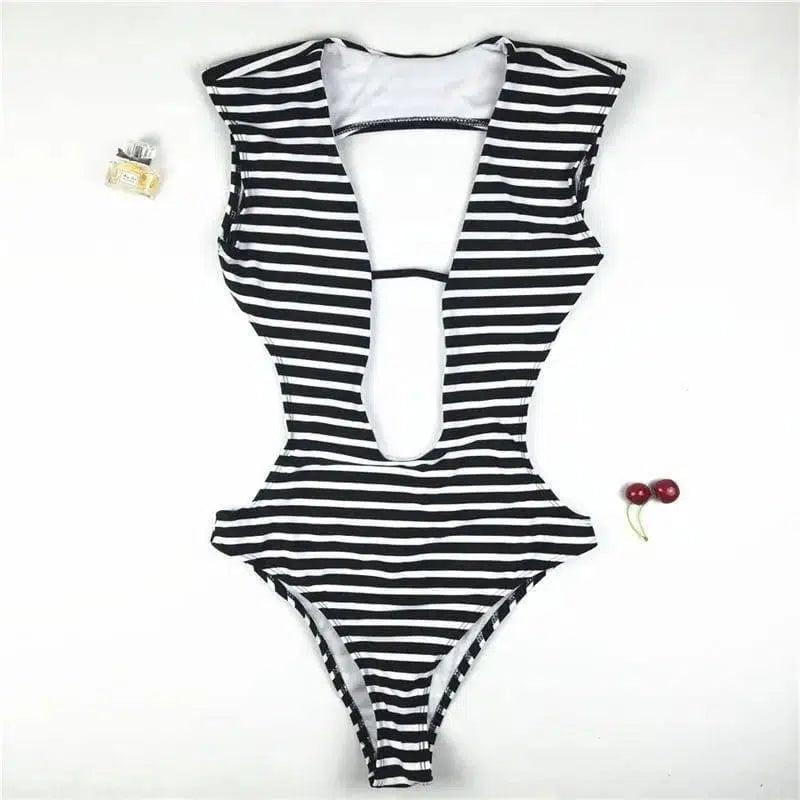 one-piece bikini-White-3