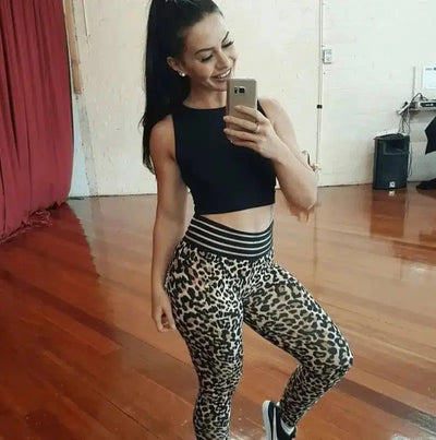 Pocket Leopard Leggings-Leopard print-2