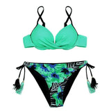 Sexy split bikini-Green-5