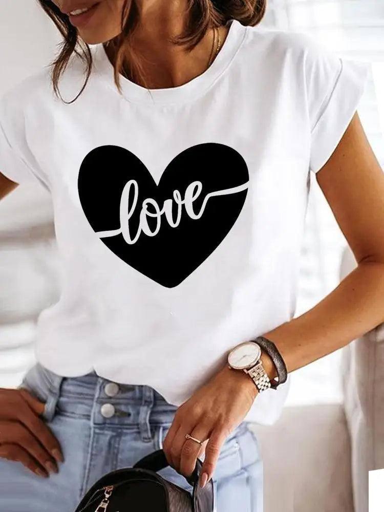 Short Sleeve Love Shirt-MGQ29313-1