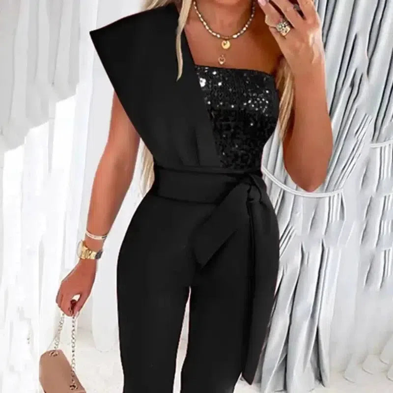 Solid Color Sleeveless Belt Decorative Slim-fitting-8