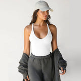 Spring Knitted Vest Sexy Slim Top Womens Clothing-White-2