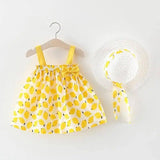 LOVEMI - Summer new girls dress skirt two baby Korean print princess