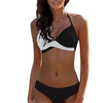 Swimsuit European And American Sexy Solid Color Split-2