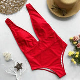 Swimsuit Feminine Bodysuit One-piece Brazilian Bikini-Red-4