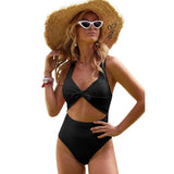 Swimwear Women Bathing Suit Sexy Bikini Summer One Piece-Black-4