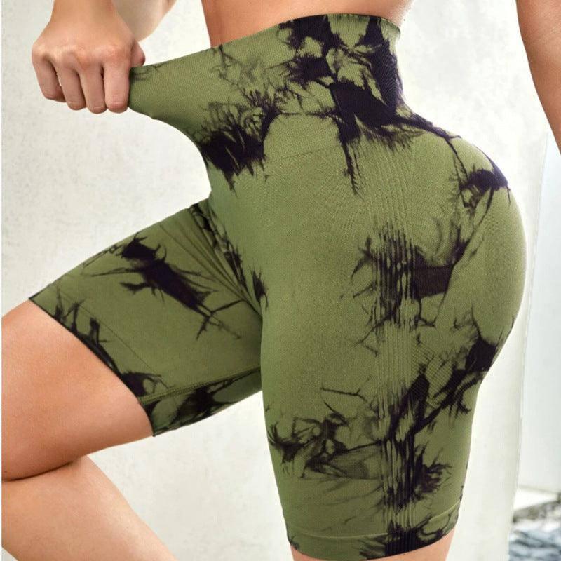 Tie-dye Printed Yoga Pants Summer Quick-drying Fitness-1