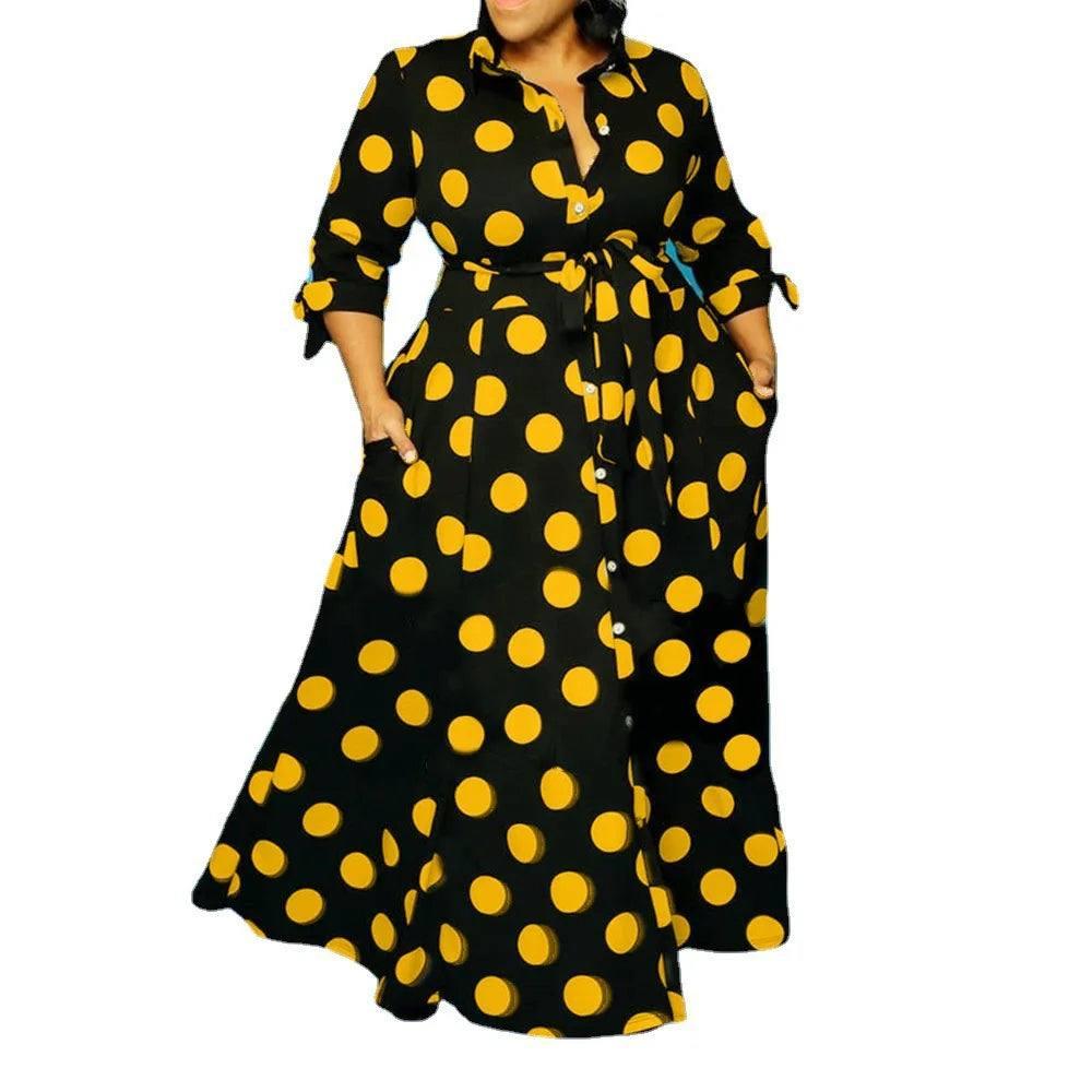 Trendy Polka Dot Dress Styles for Chic Look-Yellow-8