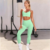 Trousers yoga suit-Green-2