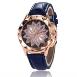 Unique Floral Designer Watch for Women: Trendy Accessory-blue-5