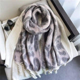 Winter Scarf Women Cashmere Warm Pashmina Solid Female Scarv-WT706-12