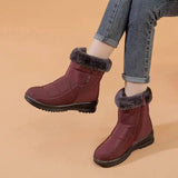 Winter Snow Boots Winter Warm Shoes For Women Low Heel Boots-4