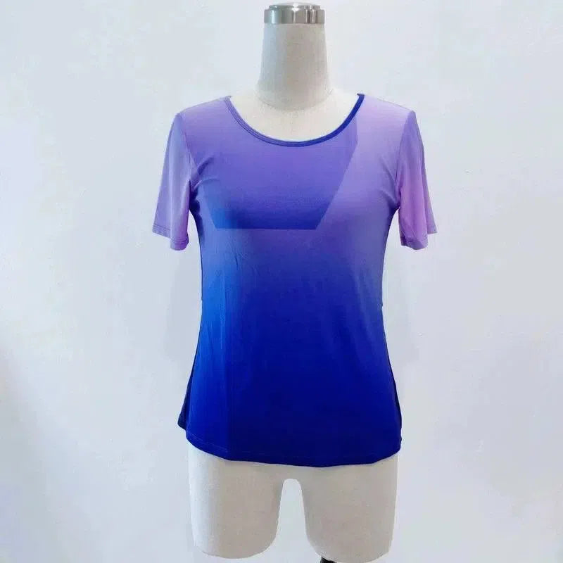 Women's Open Back Casual Top-Purple-4