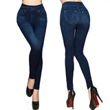 Women Leggings Plus size Faux Denim Jeans Leggings-3