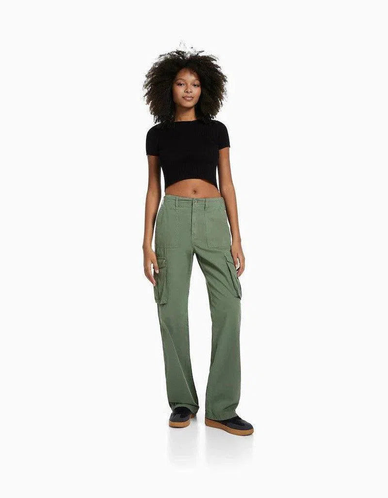 Women's Fashion Straight Jeans In Autumn-Army Green-9