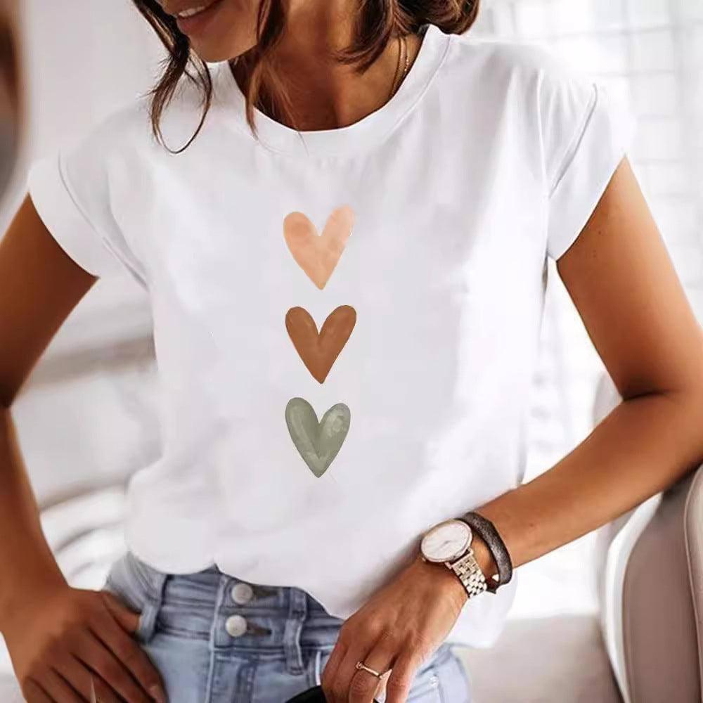 Women's Loose 3D Pattern T-shirt-1