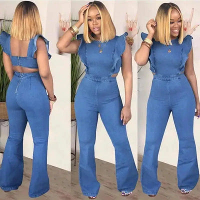 women's sling denim jumpsuit-2