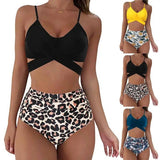 Women Sexy Soild Print Bikini Set Push Up Bathing Swimwear-1