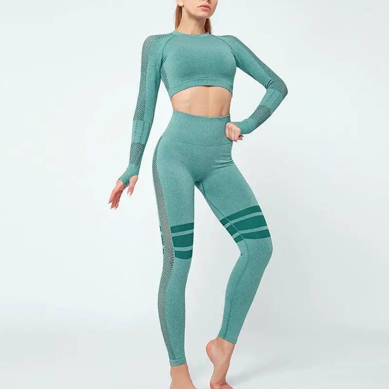 Yoga Crop Top Seamless Yoga sets-8