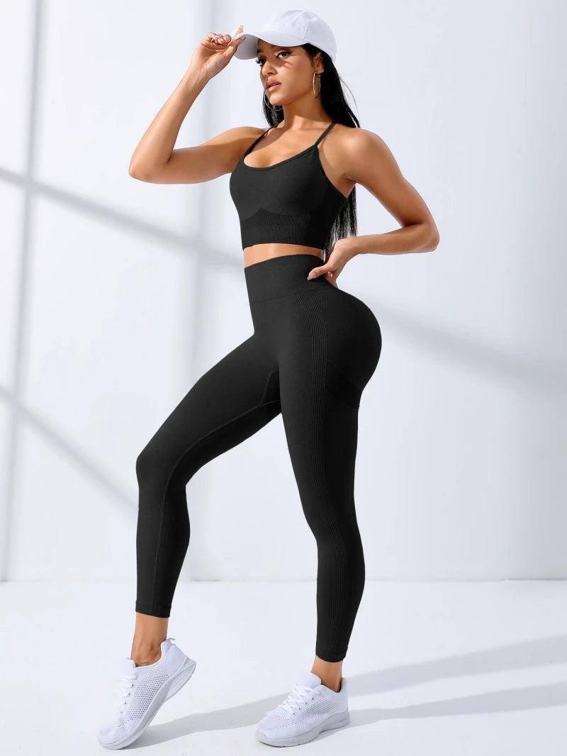 Women Yoga Set 2/Pcs Seamless Workout Outfits Yoga-2